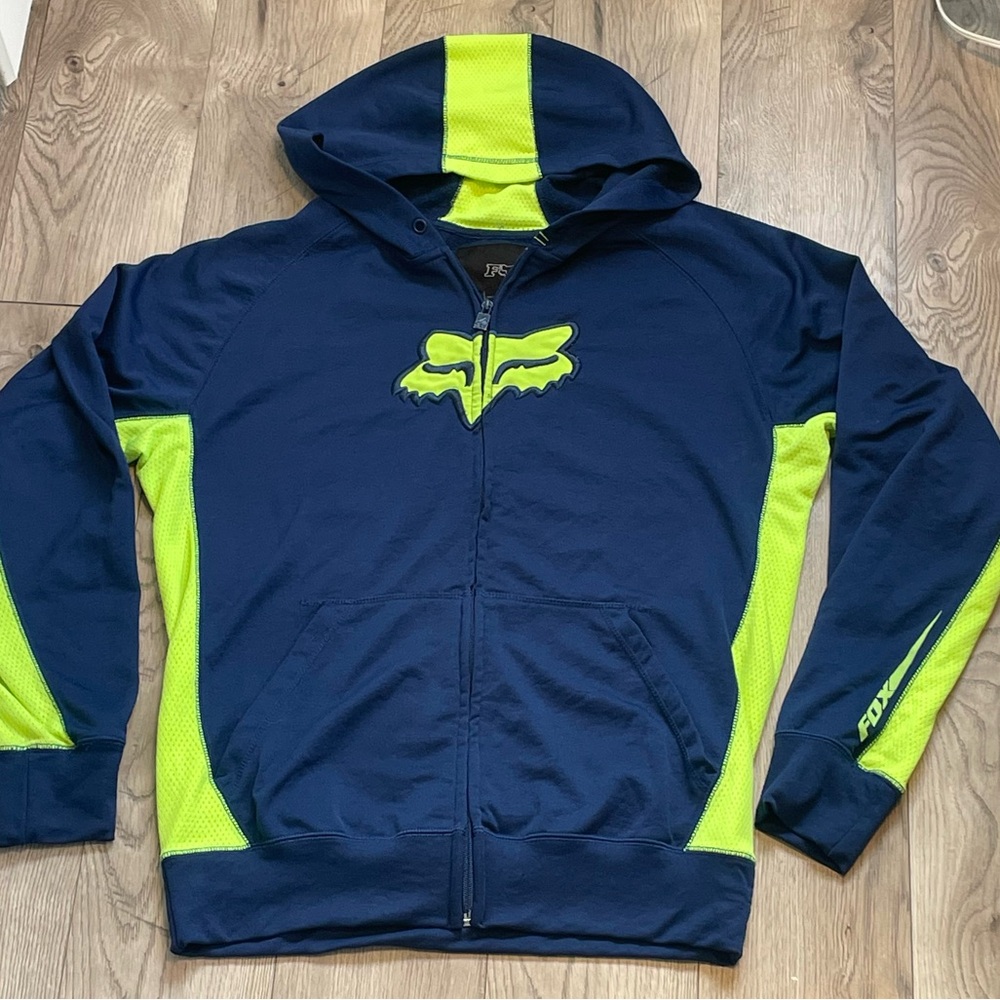 Fox Navy and Neon Green Lightweight Jacket